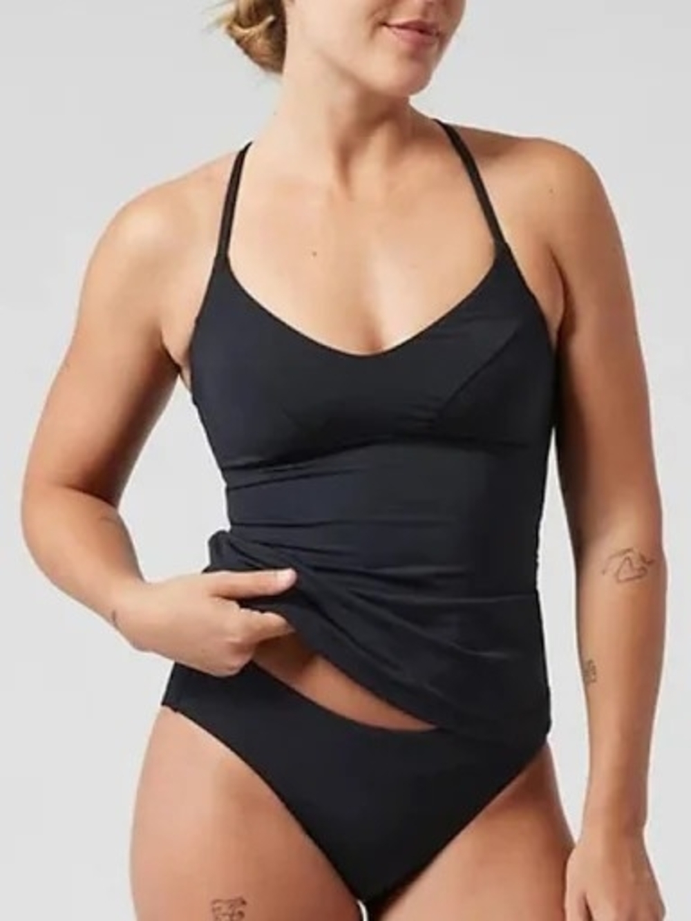 Athleta Black Triangle Tankini Top